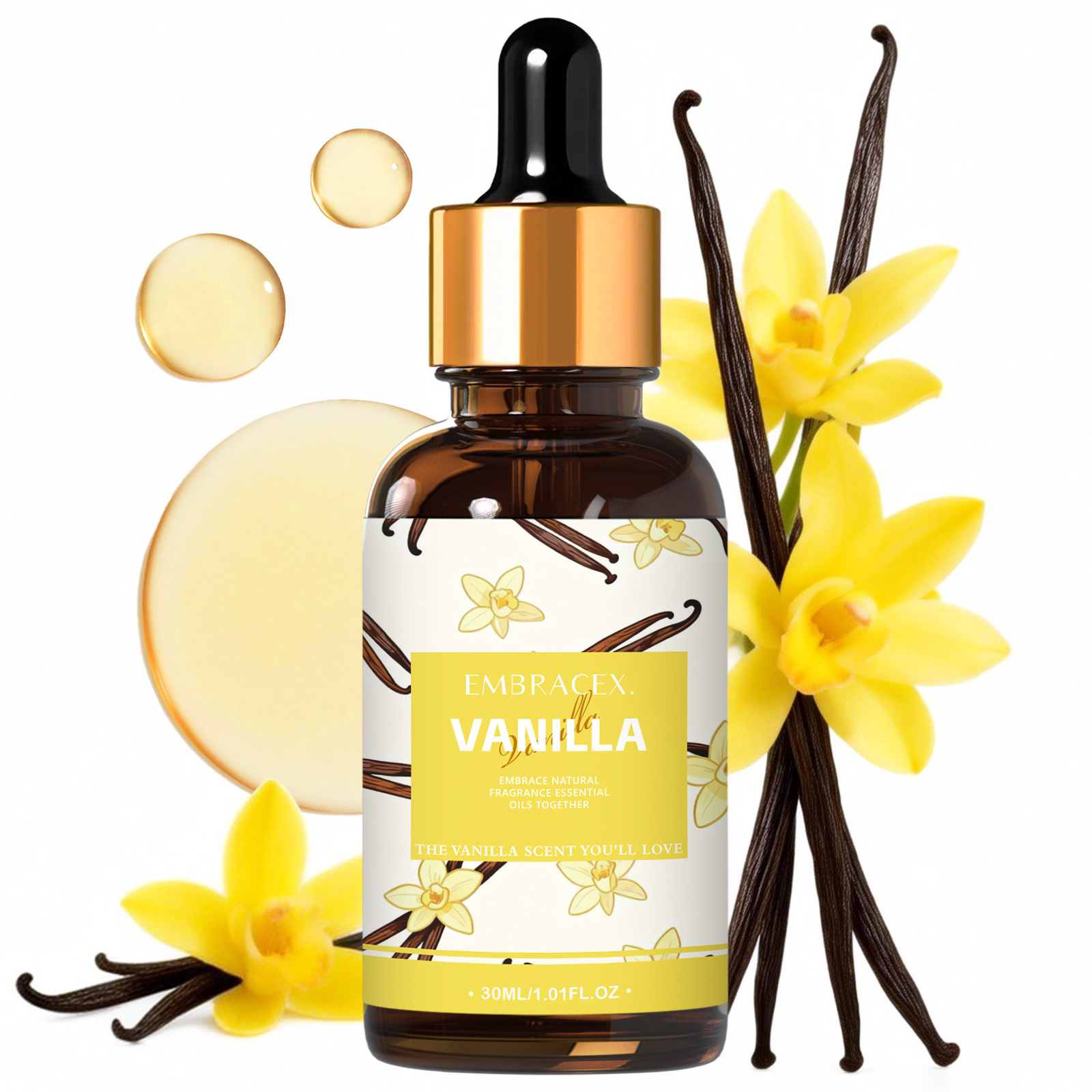 Candle Making Essential Oil - 30ml Olejek Eteryczny Waniliowy do Dyfuzorów,