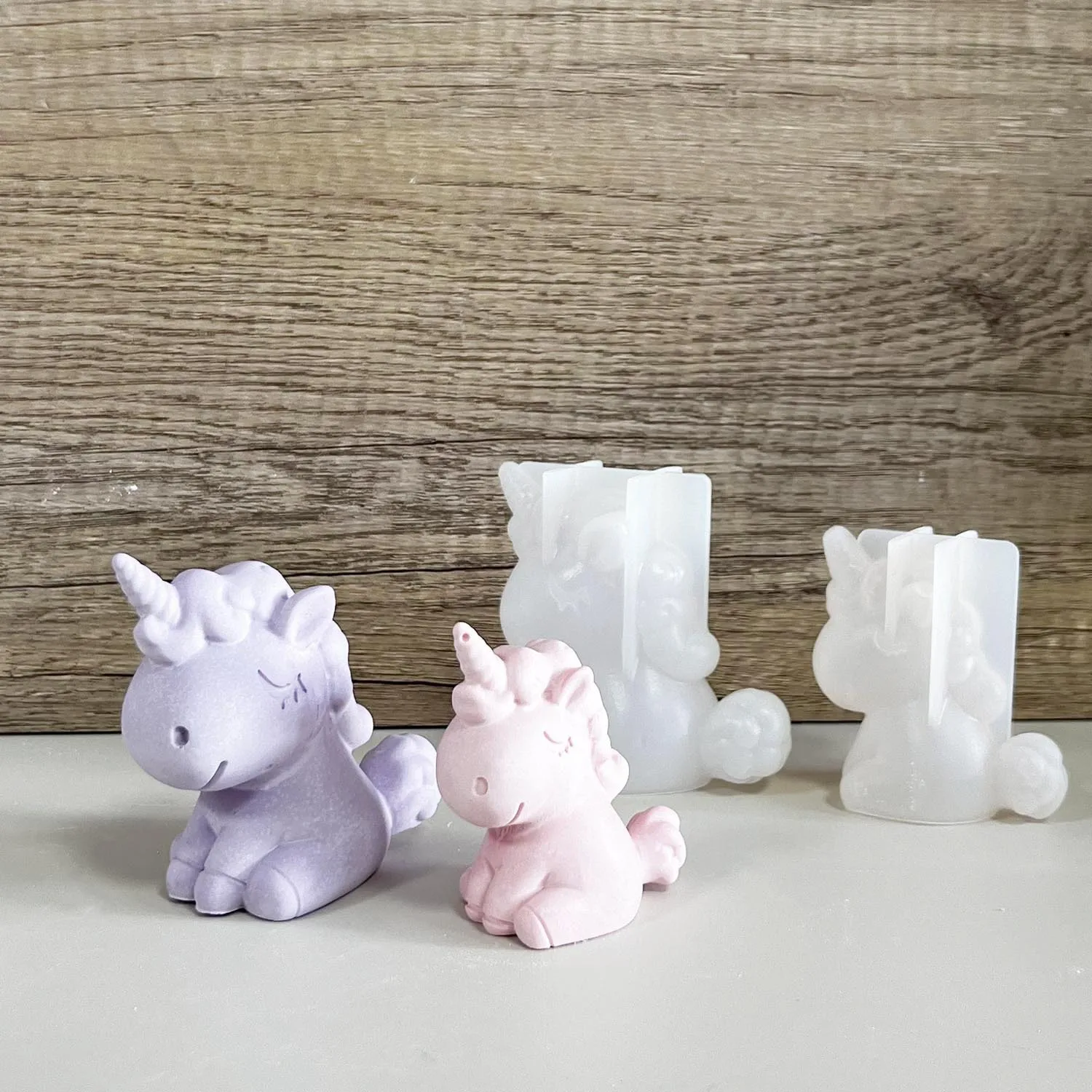 Candle Making Business - 3D Geometryczny Silikonowy Jednorożec Kot Jeleń