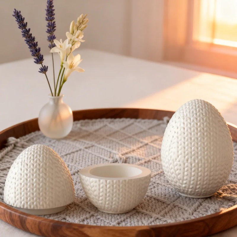 Candle Making Yarn - Forma silikonowa DIY w kształcie jajka,