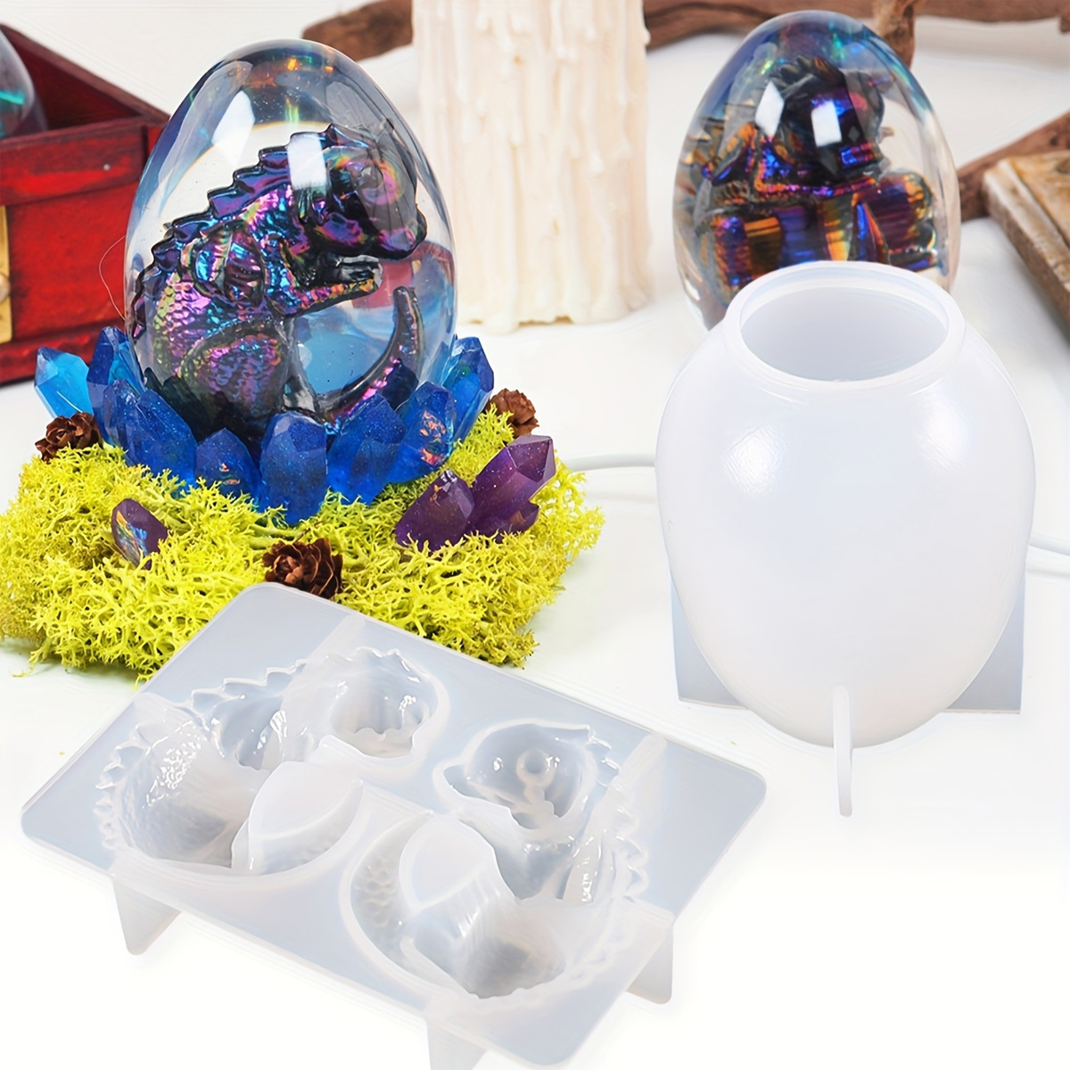 Candle Making Set - Formy silikonowe na jajka smocze, zestaw