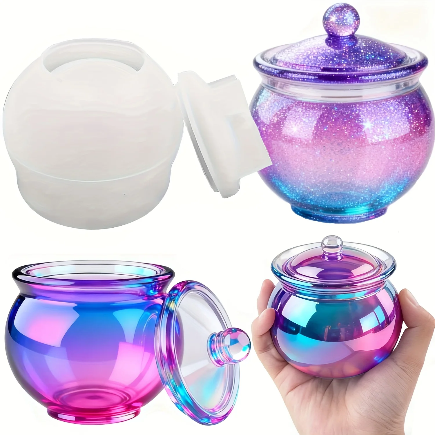 Candle Making Set - 1 zestaw okrągłych form z żywicy