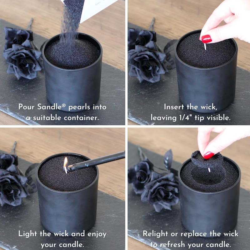 Czarny piasek do świec z knote – Candle Making Easy recenzja i cena